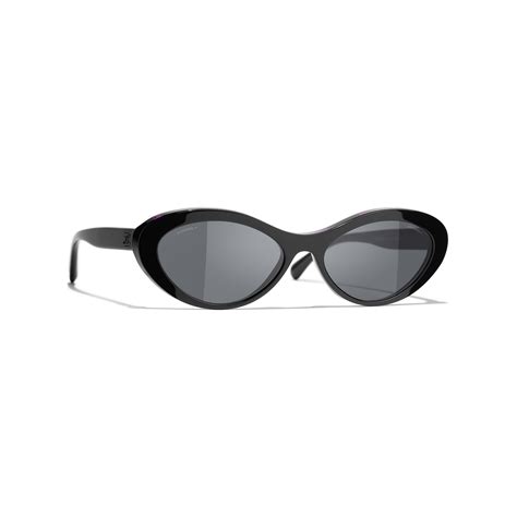 chanel small oval sunglasses